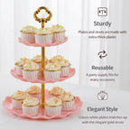 5-Piece Cupcake Stand & Appetizer Trays Set (Round, Colorful) in Colorful, alternate view 5