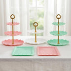 5-Piece Cupcake Stand & Appetizer Trays Set (Round, Colorful) in Colorful, alternate view 7