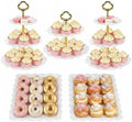 5-Piece Cupcake Stand & Appetizer Trays Set (Round, Gold) in Gold