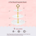 5-Piece Cupcake Stand & Appetizer Trays Set (Round, Gold) in Gold, alternate view 3