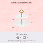 5-Piece Cupcake Stand & Appetizer Trays Set (Round, Gold) in Gold, alternate view 4