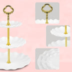 5-Piece Cupcake Stand & Appetizer Trays Set (Round, Gold) in Gold, alternate view 7