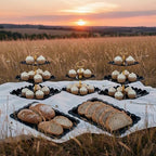 5-Piece Cupcake Stand & Appetizer Trays Set (Square, Black) in Black, alternate view 2