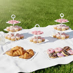 5-Piece Cupcake Stand & Appetizer Trays Set (Square, White) in White, alternate view 6