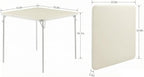 5-Piece Folding Card Table Square and Chair Set with Collapsible Legs & Vinyl Upholstery, Portable for Indoor &, alternate