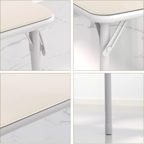 5-Piece Folding Card Table Square and Chair Set with Collapsible Legs & Vinyl Upholstery, Portable for Indoor &, alternate
