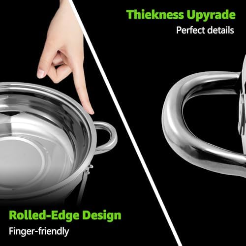 5 QT Chafing Dishes 2 PACK, Premium Stainless Steel Complete Set, alternate view 3