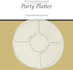 5 Sectional Round Plastic Heavy duty Serving Tray/Platters Clear Pack of 2 in 12" in Clear, alternate view 6