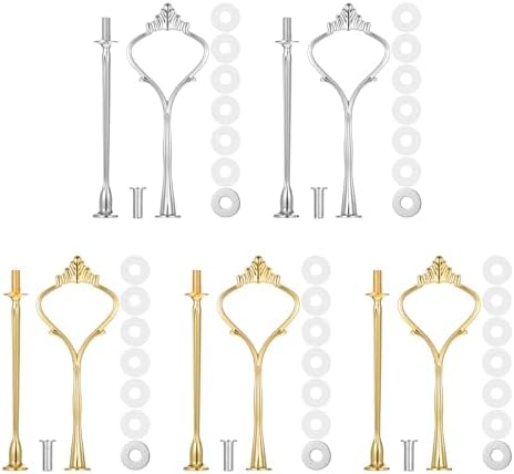 5 Sets of 2 Tiered Tray Hardware Kit - Cake Stand Hardware Tiered Tray Plate Hardwares Kit for Serving Dessert