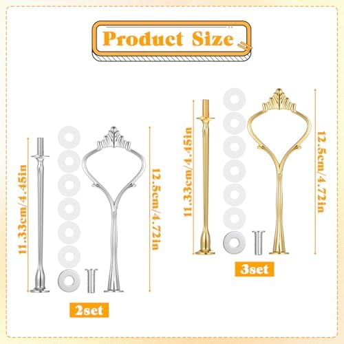 5 Sets of 2 Tiered Tray Hardware Kit - Cake Stand Hardware Tiered Tray Plate Hardwares Kit for Serving Dessert, alternate