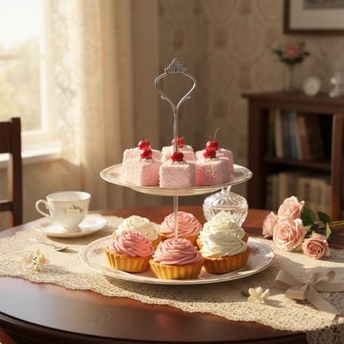5 Sets of 2 Tiered Tray Hardware Kit - Cake Stand Hardware Tiered Tray Plate Hardwares Kit for Serving Dessert, alternate