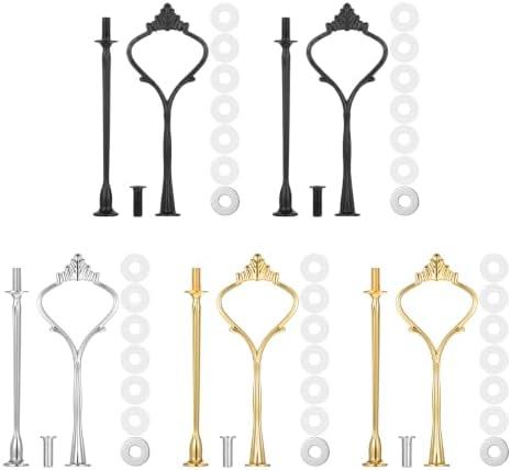 5 Sets of 2 Tiered Tray Hardware Kit - Cake Stand Hardware Tiered Tray Plate Hardwares Kit for Serving Dessert