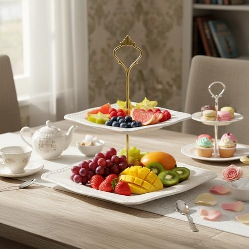 5 Sets of 2 Tiered Tray Hardware Kit - Cake Stand Hardware Tiered Tray Plate Hardwares Kit for Serving Dessert, alternate