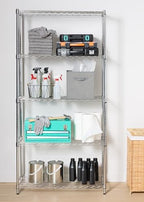 5-Shelf Adjustable Heavy Duty Steel Wire Rack, Space Saving Storage Shelving Organizer for Kitchen, Garage, alternate view 2
