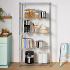 5-Shelf Adjustable Heavy Duty Steel Wire Rack, Space Saving Storage Shelving Organizer for Kitchen, Garage, alternate view 5