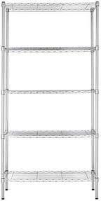 5-Shelf Adjustable Heavy Duty Steel Wire Rack, Space Saving Storage Shelving Organizer for Kitchen, Garage, alternate view 6
