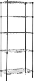 5-Shelf Multipurpose Adjustable Steel Garage Shelving Unit, Storage Rack for Kitchen, 200 lbs Per Shelf, Easy