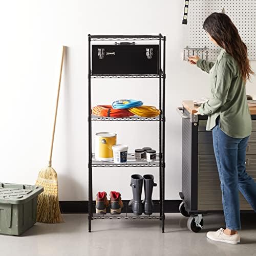 5-Shelf Multipurpose Adjustable Steel Garage Shelving Unit, Storage Rack for Kitchen, 200 lbs Per Shelf, Easy, alternate view