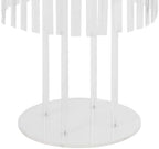 5-Tier 43in Height Silver Crystal Flower Stand for for Wedding(Round Base), alternate view 5