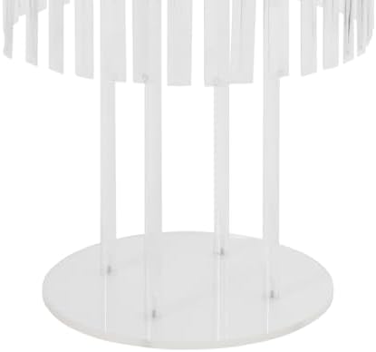 5-Tier 43in Height Silver Crystal Flower Stand for for Wedding(Round Base), alternate view 5