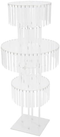5-Tier 43in Height Silver Crystal Flower Stand for for Wedding(Square Base), alternate view 3