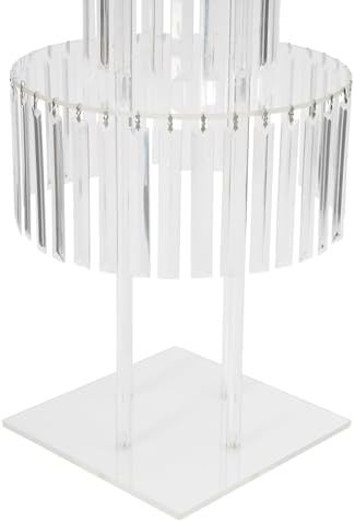5-Tier 43in Height Silver Crystal Flower Stand for for Wedding(Square Base), alternate view 5