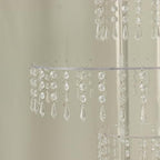 5-Tier Acrylic Chandelier Flower Stand with Hanging Crystals - 39" Tall Clear Table Centerpiece Display Tower in, alternate