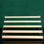 5 Tier Acrylic Wooden Display Stand, Clear Acrylic Display Riser Shelf Wood Tiered Display Shelf Rack Step, alternate view 5