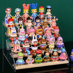 5 Tier Acrylic Wooden Display Stand, Clear Acrylic Display Riser Shelf Wood Tiered Display Shelf Rack Step, alternate view 7