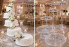 5 Tier Cascade Wedding Cake Stand (Style 5A) in clear, alternate view 2