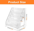 5-Tier Clear Acrylic Cookie Display Stand, Rectangular Shelves, Clear Tiered Dessert Stand for Bakers Vendors, alternate view