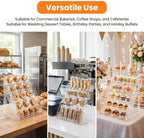 5-Tier Clear Acrylic Cookie Display Stand, Rectangular Shelves, Clear Tiered Dessert Stand for Bakers Vendors, alternate view