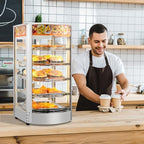 5-Tier Commercial Food Warmer Pizza Warmer Countertop, Food Warmer Display with LED Lighting Removable Shelves, alternate