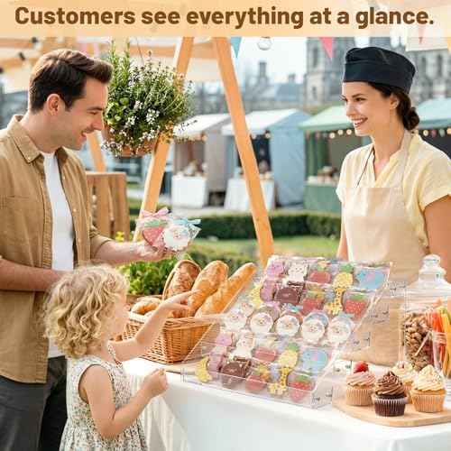 5 Tier Cookie Display Stand, Acrylic Display Riser for Donut Macaron Cupcake Dessert, Tiered Baked Goods Stand, alternate