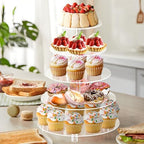 5 Tier Cupcake Holder, Clear Round Cupcake Tower, Acrylic Cupcake Stand, Cupcake Display Stand for Party, alternate view 4