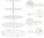 5 Tier Cupcake Holder, Clear Round Cupcake Tower, Acrylic Cupcake Stand, Cupcake Display Stand for Party, alternate view 5