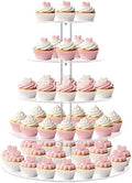 5 Tier Cupcake Stand for 50 Cupcakes, Round Cupcake Tower, Large Acrylic Cupcake Display Stand, Clear Cupcakes