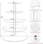 5 Tier Cupcake Stand for 50 Cupcakes, Round Cupcake Tower, Large Acrylic Cupcake Display Stand, Clear Cupcakes, alternate
