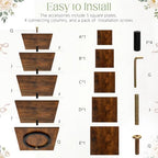 5 Tier Large Square Cupcake Stand for 100 Cupcake Rustic Cupcakes Tower 360° Rotatable Wooden Cupcakes Holder, alternate view