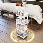 5 Tier Rolling Utility Cart with Handle, Utility Cart Made of Multifunctional Storage Organizer Tool for, alternate view 2
