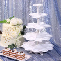 5-Tier Scallop Edge Cupcake Stand High Capacity 27-Cupcake Holder Tower for Party Hosting & Large Buffets - 18"
