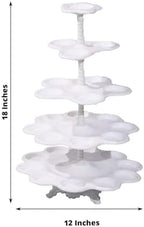 5-Tier Scallop Edge Cupcake Stand High Capacity 27-Cupcake Holder Tower for Party Hosting & Large Buffets - 18", alternate