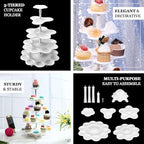 5-Tier Scallop Edge Cupcake Stand High Capacity 27-Cupcake Holder Tower for Party Hosting & Large Buffets - 18", alternate