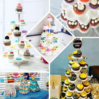 5-Tier Scallop Edge Cupcake Stand High Capacity 27-Cupcake Holder Tower for Party Hosting & Large Buffets - 18", alternate