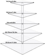5 Tier Square Cupcake Stand, Clear Acrylic Cupcake Tree Tower, Pastry Display Rack for Party, Wedding, Baby, alternate view 3