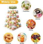 5 Tier Square Cupcake Stand, Clear Acrylic Cupcake Tree Tower, Pastry Display Rack for Party, Wedding, Baby, alternate view 7
