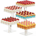 5 Tiered Dessert Table Display Set Buffet Riser Clear Acrylic Dessert in clear