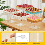 5 Tiered Dessert Table Display Set Buffet Riser Clear Acrylic Dessert in clear, alternate view 4