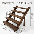 5 Tiered Tray Stand for 30 Cupcakes Stepped Wood Display Stand for Weddings, Tiered Party Table Display Riser, alternate view
