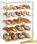 5 Tiers Countertop Bakery Display Case in Transparent